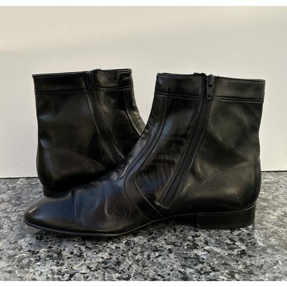 Rodolfo Valentino Collection Black Boots Hand Made Spain Sz 10.5 main image 4